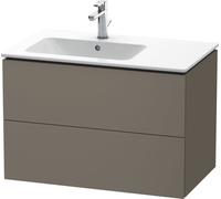 Duravit L-Cube Meuble sous-lavabo suspendu 82,0 x 48,1 cm, 2 tiroirs, pour ME by Starck 234583 Cuve à gauche, LC629109090, Couleur: Flanelle Vernis gris satiné mat soyeux