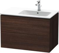 Duravit L-Cube Meuble sous-lavabo suspendu 82,0 x 48,1 cm, 2 tiroirs, pour ME par Starck 234683 Cuvette à droite, LC629205353, Couleur: Décor marron foncé