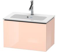 Duravit L-Cube Meuble sous-lavabo suspendu Compact, 1 extension, largeur : 620mm, pour ME by Starck 234263, LC615601010, Couleur: Laque haute brillance Abricot Pearl