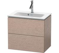 Duravit L-Cube Meuble sous-lavabo suspendu Compact, 2 tiroirs, largeur : 620mm, pour ME by Starck 234263, LC625601111, Couleur: chêne cachemire placage bois véritable