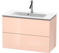 Duravit L-Cube Meuble sous-lavabo suspendu Compact, 2 tiroirs, largeur : 820mm, pour ME by Starck 234283, LC625701010, Couleur: Laque haute brillance Abricot Pearl
