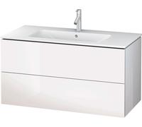 Duravit L-Cube bâti-support lavabo suspendu, 2 tiroirs, 1020x550x481mm, LC624208585, Couleur: Laque brillante blanche