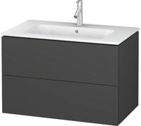 Duravit L-Cube Meuble sous-lavabo suspendu, largeur 820mm, profondeur 481, 2 tiroirs, adapté "Me by Starck" Article 233683, LC624104949, Couleur: Décor graphite mat