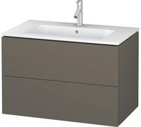 Duravit L-Cube Meuble sous-lavabo suspendu, largeur 820mm, profondeur 481, 2 tiroirs, adapté "Me by Starck" Article 233683, LC624109090, Couleur: Flanelle Vernis gris satiné mat soyeux