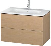 Duravit L-Cube Meuble sous-lavabo suspendu, largeur 820mm, profondeur 481, 2 tiroirs, adapté "Me by Starck" Article 233683, LC624101212, Couleur: Chêne brossé Placage bois véritable