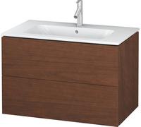 Duravit L-Cube Meuble sous-lavabo suspendu, largeur 820mm, profondeur 481, 2 tiroirs, adapté "Me by Starck" Article 233683, LC624101313, Couleur: Placage noyer américain en bois véritable