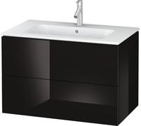 Duravit L-Cube Meuble sous-lavabo suspendu, largeur 820mm, profondeur 481, 2 tiroirs, adapté "Me by Starck" Article 233683, LC624104040, Couleur: Laque noire brillante
