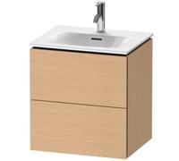Duravit L-Cube Meuble sous-lavabo suspendu LC6304, 520x421 mm, 2 tiroirs, pour Viu 234453, LC630401212, Couleur: Chêne brossé Placage bois véritable
