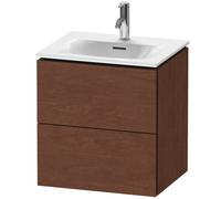 Duravit L-Cube Meuble sous-lavabo suspendu LC6304, 520x421 mm, 2 tiroirs, pour Viu 234453, LC630401313, Couleur: Placage noyer américain en bois véritable