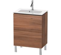 L-Cube Duravit vasque LC667307979 62 x 39, 2000 cm, noyer naturel, 2 coulissants, debout