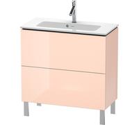 Duravit L-Cube Meuble sous-lavabo vertical Compact, 2 tiroirs, largeur : 820mm, pour ME by Starck 234283, LC667401010, Couleur: Laque haute brillance Abricot Pearl