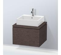 L-Cube Duravit vasque LC581007272 62 x 54,7 cm, chêne foncé brossé, pour console, 1 coulissant