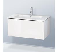 Duravit Meuble sous-lavabo L-Cube pour montage mural, largeur 820mm, profondeur 481mm, 1 tiroir, convient "Me by Starck" Article 233683, LC614108585, Couleur: Laque brillante blanche