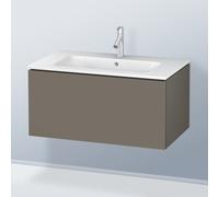 Duravit Meuble sous-lavabo L-Cube pour montage mural, largeur 820mm, profondeur 481mm, 1 tiroir, convient "Me by Starck" Article 233683, LC614109090, Couleur: Flanelle Vernis gris satiné mat soyeux