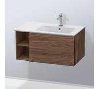 Duravit L-Cube meuble sous vasque LC619202121 82x48,1x40cm, 2000 coulissant, vasque à droite, noyer foncé