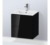 L-Cube Duravit vasque LC621804040 52x39,1x55cm, 2 tiroirs, suspendu, noir brillant