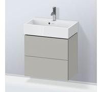 Duravit Meuble sous-vasque L‑Cube LC621900707 Compact 2 tiroirs 584x544x391 mm Gris béton mat