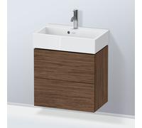 Duravit L-Cube meuble sous-vasque LC621902121 58,4x39,1x54,4cm, 2 tiroirs, mural, noyer foncé