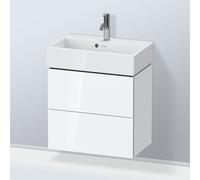 Duravit L-Cube meuble sous vasque LC621902222 58,4x39,1x54,4cm, 2 tiroirs, montage mural, blanc brillant