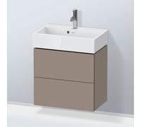 Duravit L-Cube meuble-lavabo mural Compact, 2 tiroirs, largeur : 584mm, pour Vero Air 236860, Coloris: DÃ©cor basalte mat - LC621904343