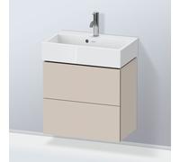 Duravit L-Cube meuble sous vasque LC621909191 58,4x39,1x54,4cm, 2 tiroirs, mural, taupe mat