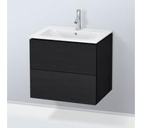 L-Cube Duravit vasque LC624001616 62 x 48, 2000 cm, chêne noir, 2 tiroirs, suspendu