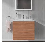 Duravit L-Cube bâti-support lavabo suspendu, 2 tiroirs, 620x550x481mm, LC624007979, Couleur: Décor noyer naturel