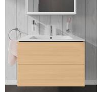 L-Cube Duravit vasque LC624103030 82 x 48, 2000 cm, chêne naturel, 2 tiroirs, suspendu