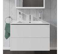 Duravit L-Cube bâti-support lavabo suspendu, 2 tiroirs, 820x550x481mm, LC624108484, Couleur: Blanc super mat Décor