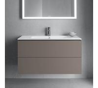 Duravit L-Cube bâti-support lavabo suspendu, 2 tiroirs, 1020x550x481mm, LC624204343, Couleur: Décor basalte mat