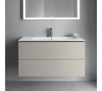 L-Cube Duravit vasque LC624209191 102 x 48, 2000 cm, taupe mat, 2 tiroirs, suspendu