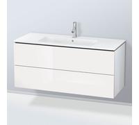 Duravit L-Cube bâti-support lavabo suspendu, 2 tiroirs, 1220x550x481mm, LC624308585, Couleur: Laque brillante blanche