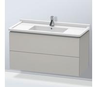 Duravit Vasque L-Cube LC626600707 102 x 46,9 cm, gris béton mat, 2 tiroirs, suspendue