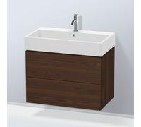 Duravit Vasque L-Cube LC627706969 78,4×45,9 cm, noyer brossé, 2 tiroirs, suspendue