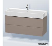 DURAVIT L-Cube - Meuble sous lavabo avec 2 tiroirs 1184x544x459mm basalte mat/basalte mat