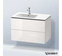 Duravit Meuble sous-vasque L-Cube LC629102222 82x48,1x55 cm 2 tiroirs vasque à gauche blanc brillant