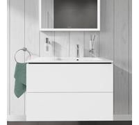 Duravit L-Cube meuble sous vasque LC629201818 82x48,1x55cm, 2 tiroirs, vasque à droite, blanc mat