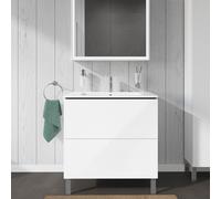 Duravit Meuble sous-lavabo L-Cube vertical, largeur 820mm, profondeur 481mm, 2 tiroirs, pour ME by Starck article 233683, LC662602222, Couleur: Décor blanc brillant