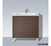 Duravit Bâti-support pour lavabo L-Cube LC662606969 – 2 tiroirs, 820×704×481 mm, Noyer brossé