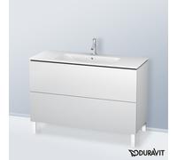 Duravit L-Cube bâti-support pour lavabo à poser, 2 tiroirs, 1220x704x481mm, LC662801818, Couleur: Décor blanc mat