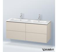 Duravit L-Cube meuble sous vasque LC625909191 129x48,1x55cm, 4 tiroirs, mural, taupe mat