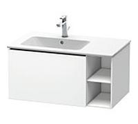 Duravit L-Cube meuble sous-lavabo LC619101818 82x48,1x40cm, 2000 coulissant, lavabo à gauche, blanc mat