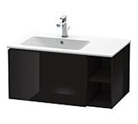Duravit L-Cube meuble sous vasque LC619104040 82x48,1x40cm, 2000 coulissant, vasque à gauche, noir brillant