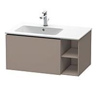 Duravit L-Cube meuble sous-vasque LC619104343 82x48,1x40cm, 2000 coulissant, vasque à gauche, basalte mat