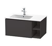 Duravit L-Cube meuble sous-vasque LC619108080 82x48,1x40cm, 1 tiroir, vasque à gauche, graphite super mat