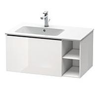 Duravit L-Cube meuble sous vasque LC619108585 82x48,1x40cm, 2000 coulissant, vasque à gauche, blanc brillant