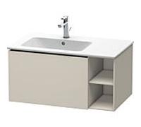 Duravit L-Cube meuble sous vasque LC619109191 82x48,1x40cm, 2000 coulissant, vasque à gauche, taupe mat