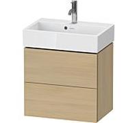 Duravit L-Cube meuble sous vasque LC621907171 58,4x39,1x54,4cm, 2 tiroirs, mural, chêne méditerranéen