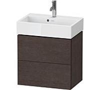 Duravit L-Cube meuble sous-vasque LC621907272 58,4x39,1x54,4cm, 2 tiroirs, suspendu, chêne foncé brossé