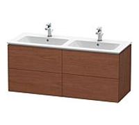 Duravit L-Cube meuble sous vasque LC625901313 Americ. Noyer, 129x55x48,1cm, 4 tiroirs